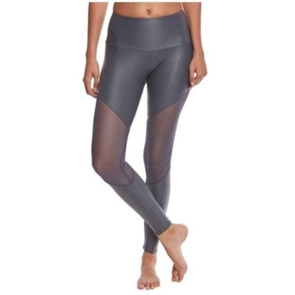 Onzie Pants - Onzie Mesh Yoga Legging M Black High Rise Track